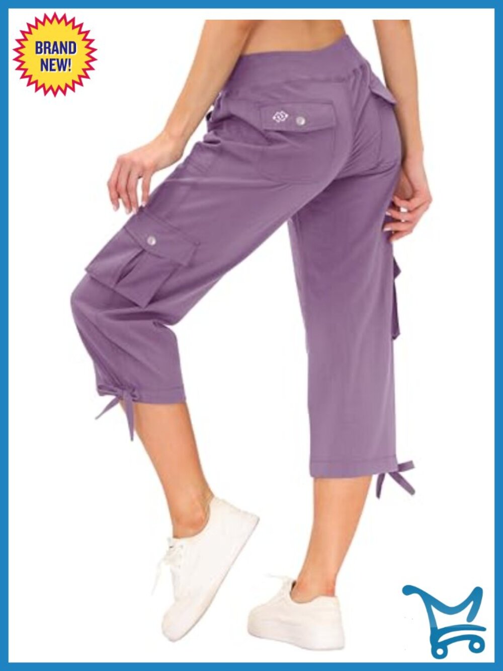 Lightweight Cargo Hiking Capris with 6 Pockets